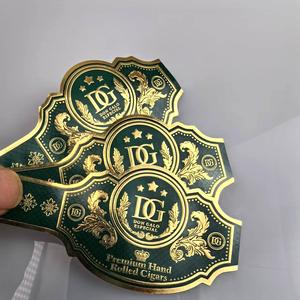 Tùy chỉnh lá vàng nghệ thuật in vòng giấy Sticker bóng không thấm nước dính cho xì gà nhãn và chai các ứng dụng - Product Image 2