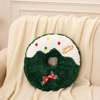 Coussin décoratif de Noël en forme de poupée, bonhomme en pain d'épices, figurine de sapin de Noël, décoration de bonhomme de neige, coussin décoratif pour salon