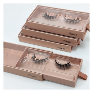 Mooie valse wimpers op maat gemaakte wimpersdoos volle stripwimpers wimpers groothandel - Product Image 1