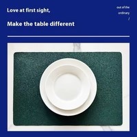 Set de table rectangulaire en similicuir, résistant à la chaleur, antidérapant et anti-taches