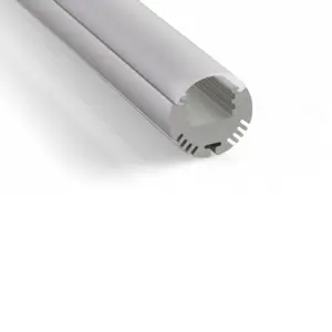 Langit-langit Hitam Perak aluminium gantung saluran led komersial led bulat profil aluminium
