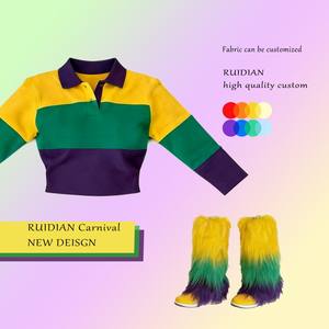 ชุดกระโปรงแม่ลูกงานคาร์นิวัลใหม่ ปี 2026 สีเขียว ชุดลายทางสวยงามสำหรับเด็กผู้หญิง ชุดวันหยุดสำหรับเด็ก ชุดงานมาร์ดิกราส์ใหม่สำหรับเด็กผู้หญิง - Product Image 4