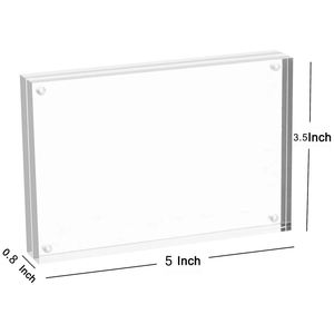 Cadres photo magnétiques en acrylique transparent rectangulaires à double face sur mesure en gros, bloc magnétique, cadre photo - Product Image 4