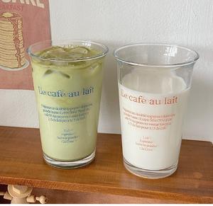 كوب قهوة زجاجي شفاف مقاوم للحرارة وخالٍ من مادة BPA، سعة 350 مل/450 مل، تصميم عصري للاستخدام المنزلي - Product Image 2