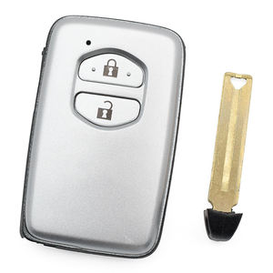 Carcasa de llave inteligente de coche con 2 botones y hoja virgen, hoja de llave de emergencia sin cortar, cubierta de llavero remoto de repuesto para cerrajero de vehículos - Product Image 1