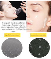 Vente en gros de tissus non tissés légers personnalisés de 20 g/m², matière première pour masques faciaux, fibres d'algues et de konjac