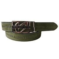 Sabuk Kulit Sapi Berkualitas Tinggi Good Prospects Golf Sport Pria dengan Gesper Otomatis dari Bahan Alloy, Lebar 3.5cm, Panjang 110cm, Warna Natural, Tekstur Halus