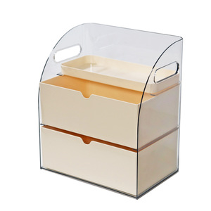 Cosmetic Storage Box Acrylic Desktop Organizer Large Capacity Skincare <b>Makeup</b> Holder <b>Dressing</b> <b>Table</b> Shelf Lipstick Container - Product Image 5