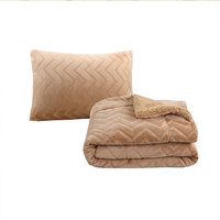 L'Usine personnalisé moelleux couette ensemble complet couette taie d'oreiller velours matelassé ensemble de literie roi couette ensemble