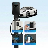 Cargador de Vehículos Eléctricos Inteligente de Pared, 7KW a 22KW, Control por Aplicación 4G, RFID, NFC, IP65, Carcasa Metálica, Amplio Rango de Voltaje