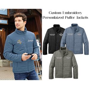 Veste matelassée super chaude pour hommes J852 broderie personnalisée avec logos et textes pour l'extérieur - Product Image 3