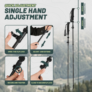 <span class=keywords><strong>Bastones</strong></span> <span class=keywords><strong>de</strong></span> <span class=keywords><strong>Trekking</strong></span> Plegables KingGear Ultraligeros <span class=keywords><strong>de</strong></span> 5 Secciones con Empuñaduras <span class=keywords><strong>de</strong></span> Espuma EVA para Viajes y Senderismo - Product Image 3