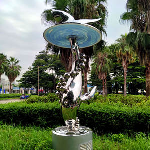 Escultura Moderna de Animales para Jardín, Centro Comercial, Escultura Abstracta de Acero, Arte Metálico - Product Image 1