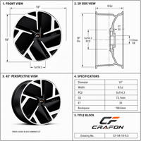 Jantes de voiture pour passagers CF 5x112 66.5, adaptées à la Lucid Air, capacité de charge de 1000 kg, jantes forgées robustes, 21 22 pouces