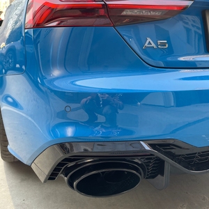 Nouveau diffuseur de pare-chocs arrière noir brillant <span class=keywords><strong>2021</strong></span> pour <span class=keywords><strong>Audi</strong></span> A5, aileron de spoiler avec embout d'échappement en acier inoxydable, lifting <span class=keywords><strong>RS5</strong></span>-R - Product Image 3