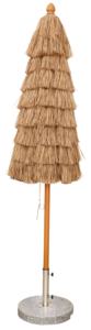 9 FT Aluminum <strong>Thatched</strong> Tiki Roof Central Pole <strong>Beach</strong> <strong>Umbrella</strong> Straw Hula <strong>Beach</strong> <strong>Umbrella</strong> - Product Image 2