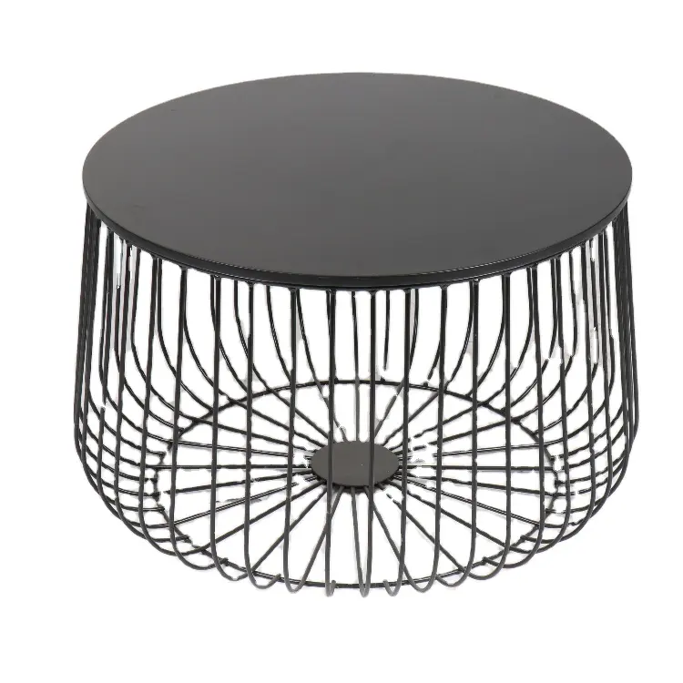 Phổ biến thiết kế cũng trang trí nội thất nóng bán đen sơn dây sắt rèn kim loại cà phê ghế chim lồng bảng