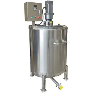 Stainless steel flat cover frame type mixing tank 300L jacket heating and cooling emulsification tank