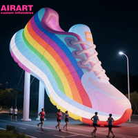 Chaussures LED gonflables pour la décoration des parcs, chaussures de sport personnalisées pour la promotion, ballons de course gonflables