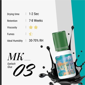 Colle pour extensions de cils pour peaux sensibles, 3 ml, sans hydroquinone, fabrication spécifique à la marque - Product Image 3