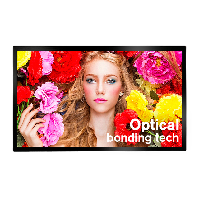 43 55 Inch Wall Mount Monitor 700 1500 Nits Anti-Glare Glass Optical Bonding Tech Capacitive Touch Digital Signage Displays