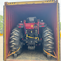Tracteur agricole 4x4 de 100 CV avec motoculteur, charrue, moteur, boîte de vitesses et pompe pour l'agriculture du blé, du riz et du maïs, cabine diesel robuste