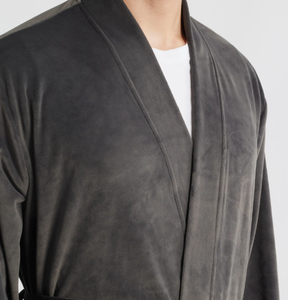 Vente en gros de peignoirs thermiques d'automne et d'hiver Chemises de nuit pour hommes Amoureux <span class=keywords><strong>Grande</strong></span> robe de bain longue en flanelle épaissie Vêtements de nuit pour hommes - Product Image 4