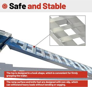 Aluminum Universal <strong>Loading</strong> Hook Attaching End <strong>Ramps</strong> for Trucks Lawn Mower Car Auto Hook Motorcycle ATV/UTV - Product Image 6