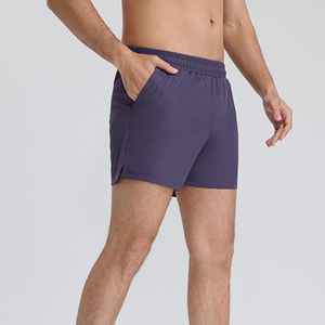 Pantalones Cortos Deportivos para Hombre, Ajustados, para Ciclismo, 78% Poliéster, 22% Elastano, Alta Elasticidad, Bolsillo Trasero con Cremallera, Compresión, para Correr - Product Image 1