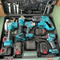 Ensemble d'outils multifonctionnels sans balais haute puissance 5 pièces, kit d'outils électriques portables à batterie lithium
