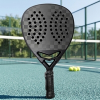 Raquette de paddle-tennis professionnelle en fibre de carbone 3K/12K/18K de haute qualité avec logo personnalisé