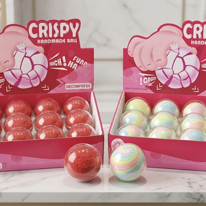 Multi-color Crispy Handmade Squeeze Ball Stress Relief <b>Toy</b> Slow Rebound Squeeze and Press Unisex 15+y - Product Image 1