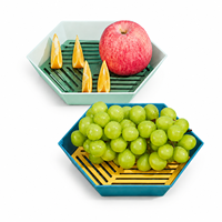 Bols à fruits raffinés, assiettes à salade en plastique PP, écologiques, sans BPA, vaisselle de restaurant pour salons, tables basses, événements