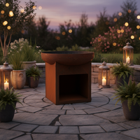 Plancha ronde multifonctionnelle de haute qualité pour l'intérieur et l'extérieur, foyer en acier Corten pour l'extérieur