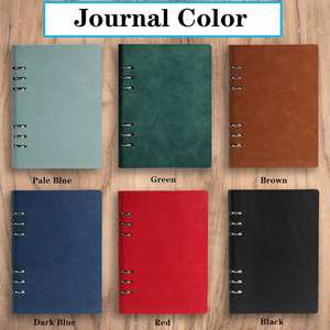 Wholesale A5 Business Office Coil-Bound Leather Hardcover Notebooks, Waterproof Cover Loose-Leaf <b>Notepads</b> - Product Image 2