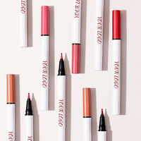 Nuevo Delineador de Labios Vegano de Alta Calidad, Mate, de Alta Pigmentación, Punta de Goteo, Larga Duración, Líquido Suave, Tinta para Labios, Marca Privada