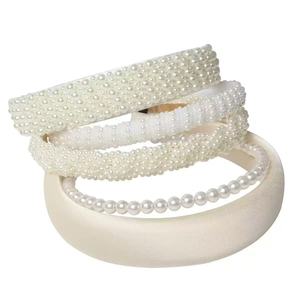Bandeaux en perles personnalisés, bandeaux en perles, bandeaux en métal, accessoires pour <span class=keywords><strong>cheveux</strong></span> antidérapants pour femmes et filles, lot de 10 - Product Image 2