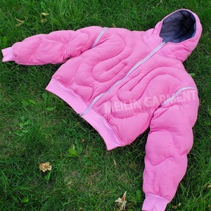 Australian Winter Wear Pink Oversized Cut and Sew Heavyweight Puffer <b>Jackets</b> Fashion <b>Down</b> <b>Filled</b> Quilted Puffer <b>Jackets</b> - Product Image 1