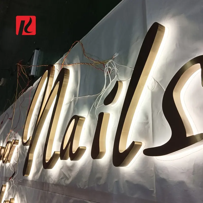 Kexian Custom LED Letras Backlit Sinal Personalizado Iluminado Nome Comercial Sinal Canal Letras Sinais para Negócios