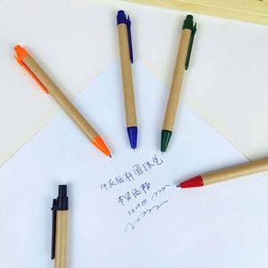 Stylo bille multifonctionnel promotionnel en papier kraft écologique, recyclable, avec logo personnalisé, faible MOQ, pointe 1,0 mm, multicolore - Product Image 4