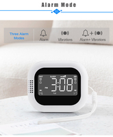 Réveil numérique circulaire moderne MJH avec calendriers et fonction snooze, édition retraite, modes vibration/son/plus vibration