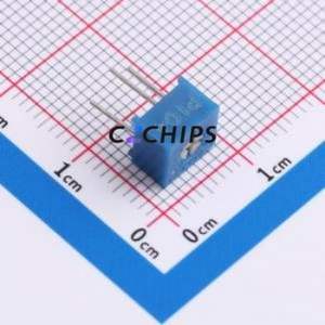 Resistencia Ajustable/Potenciómetro 3362P-1-104LF, Componente de Orificio Pasante (THT)-3P, Resistencia de 7x6.8mm, 100kOhm, 10%, 500mW, 250ppm ℃ - Product Image 1