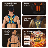 Correcteur de posture EMS à impulsions pour le dos et la nuque, masseur électrique pour les trapèzes et les muscles