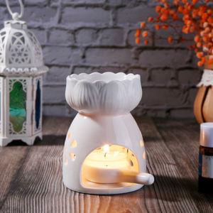 Ceramic Essential <strong>Oil</strong> <strong>Burner</strong> Flower Aroma <strong>Burners</strong> Aromatherapy Wax Warmer Holder Candle Scented <strong>Diffuser</strong> - Product Image 2
