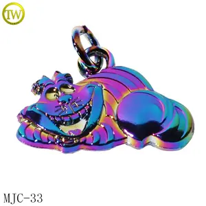 Lovely Cartoon Shape Animal Metal Jewelry Charms Custom Made Rainbow Logo Branded Bracelet Hang Tags