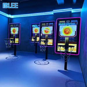 Slam <span class=keywords><strong>Dunk</strong></span> Sensor Juego de baloncesto interactivo Equipo de juego de baloncesto de 5 jugadores con soporte y pantalla - Product Image 4