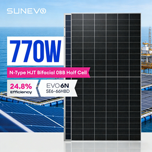 Panel Solar Monocristalino de 700W, 710W, 720W, 750W, 770W Directo de Fábrica con Servicio de Logotipo Personalizado para Distribuidores Solares - Product Image 1