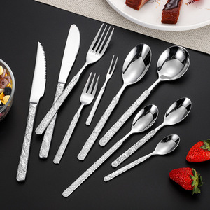 Service de Couverts de Luxe Vintage et Moderne en Acier Inoxydable Doré, Ensemble Complet Fourchette, Cuillère, Couteau pour Mariage, Restaurant, Événements - Product Image 5