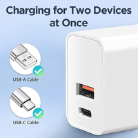 Adaptateur secteur USB C Eaget CG02 20W Chargeur rapide Charge rapide Chargeur mural pour téléphone portable Adaptateur de charge pour téléphone