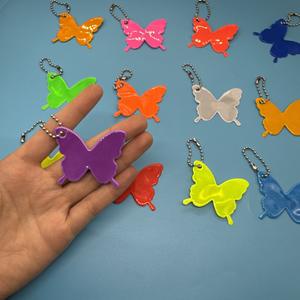 Uionen Pendentif Papillon Multicolore Réfléchissant en PVC, Porte-clés de Nuit, Accessoire de Suspension pour Sac à Dos - Product Image 1